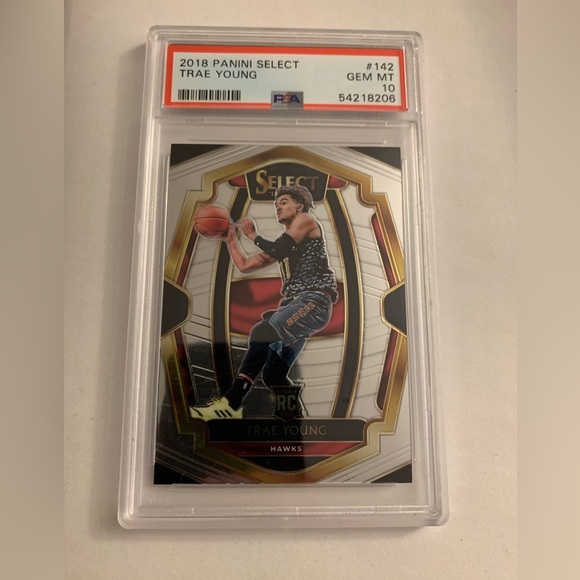 Trae Young 2018-19 Select Premier Level Rookie RC #142 PSA 10 Hawks - Picture 1 of 2